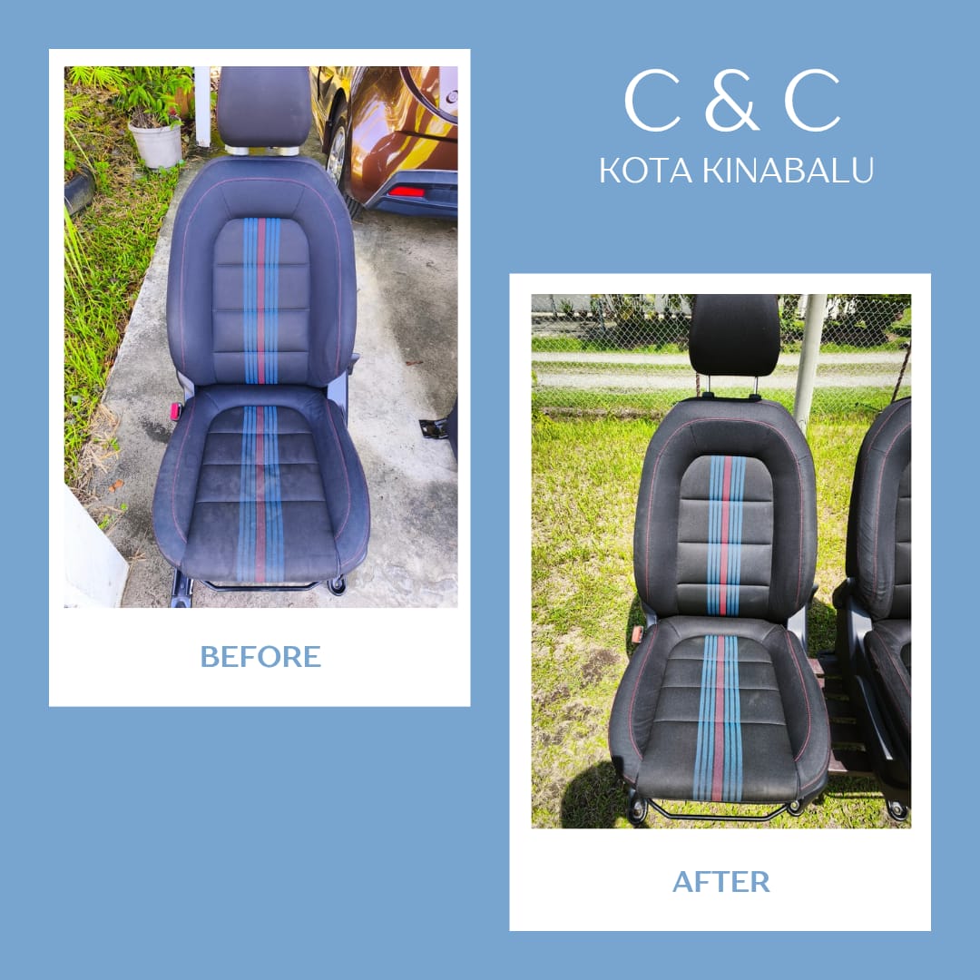 C & C Service professional car interior seat cleaning in Kota Kinabalu