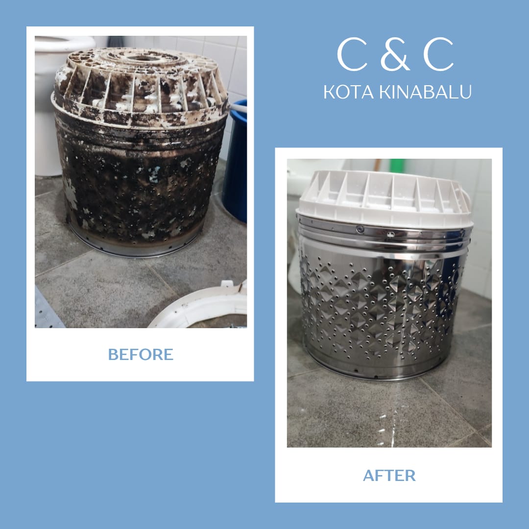 C & C Service washing machine drum cleaning in Kota Kinabalu